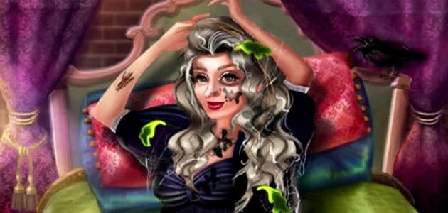 The transformation of the witch into a princess